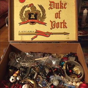Junk Jewelry Cigar Box